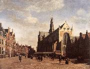 BERCKHEYDE, Gerrit Adriaensz. The Market Square at Haarlem with the St Bavo oil